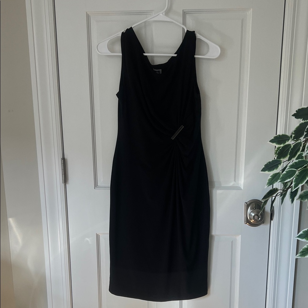 Anne Klein Elegant Black Midi Dress